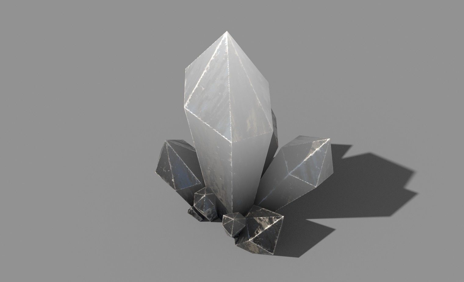 Crystal Low-poly crystals Low-poly 3D model_2