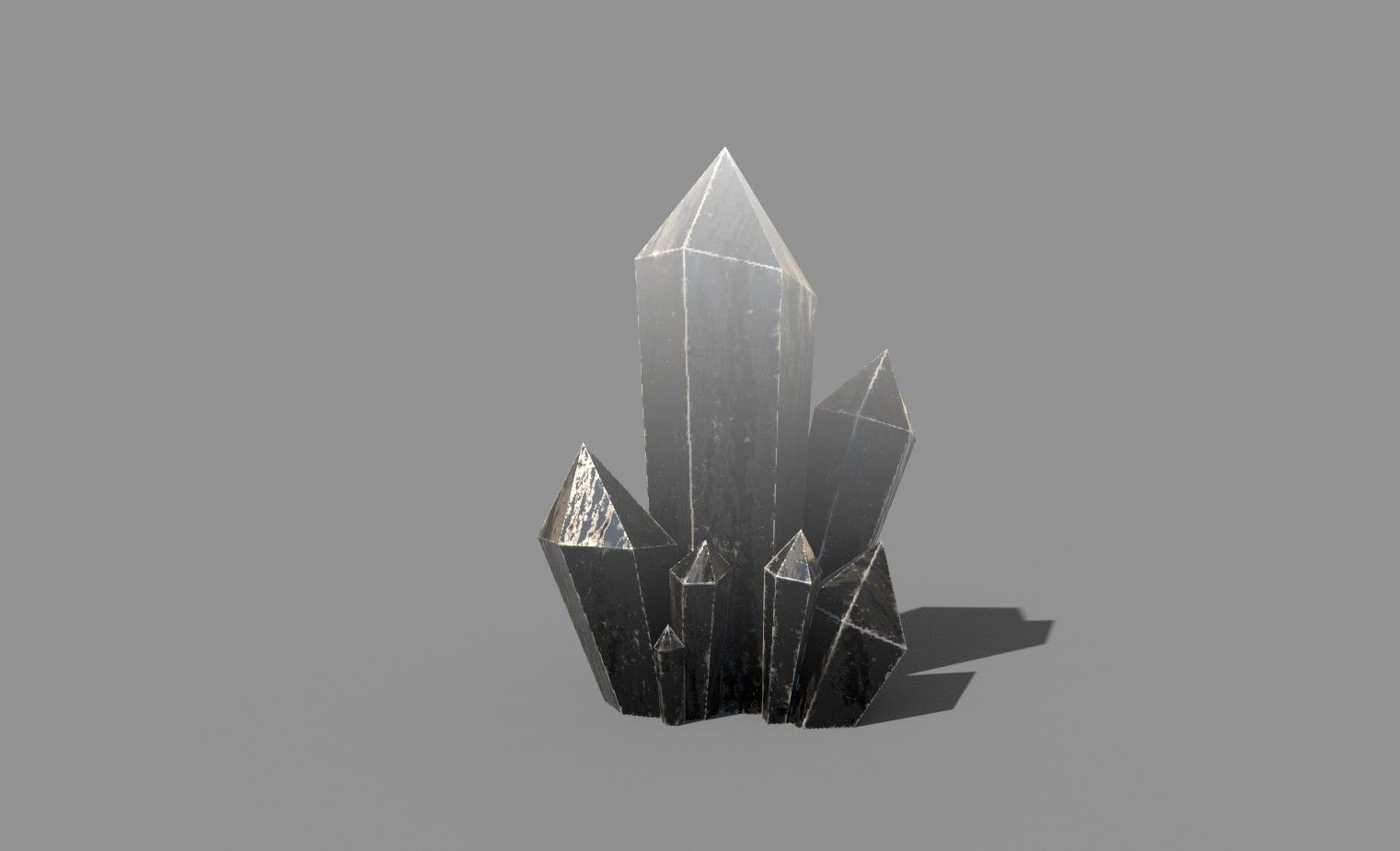 Crystal Low-poly crystals Low-poly 3D model_3