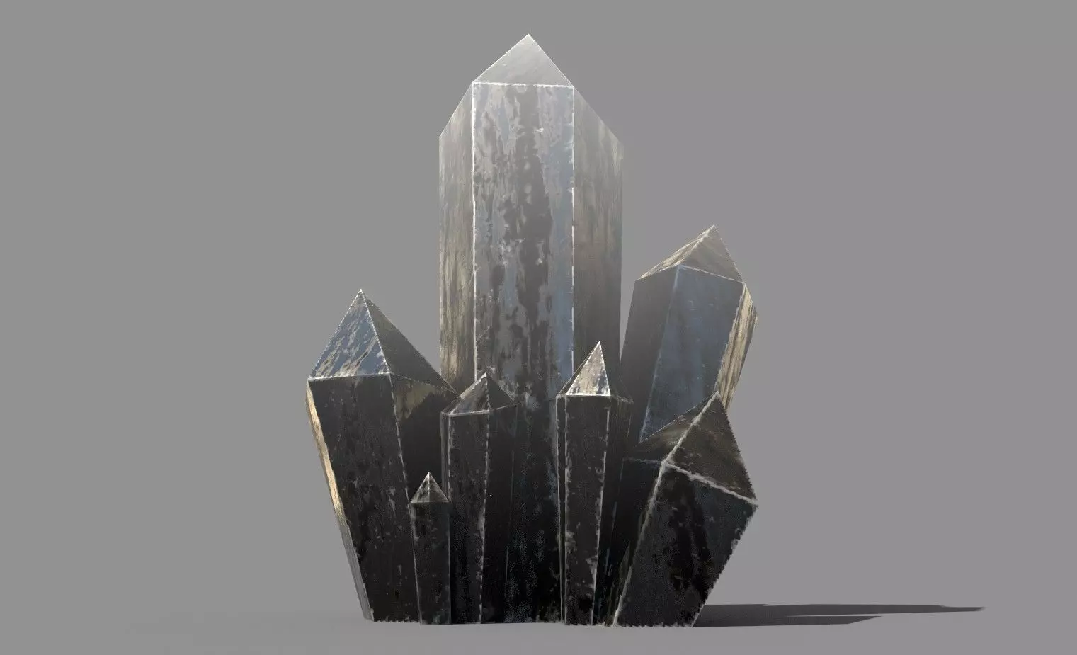 Crystal Low-poly crystals Low-poly 3D model_0