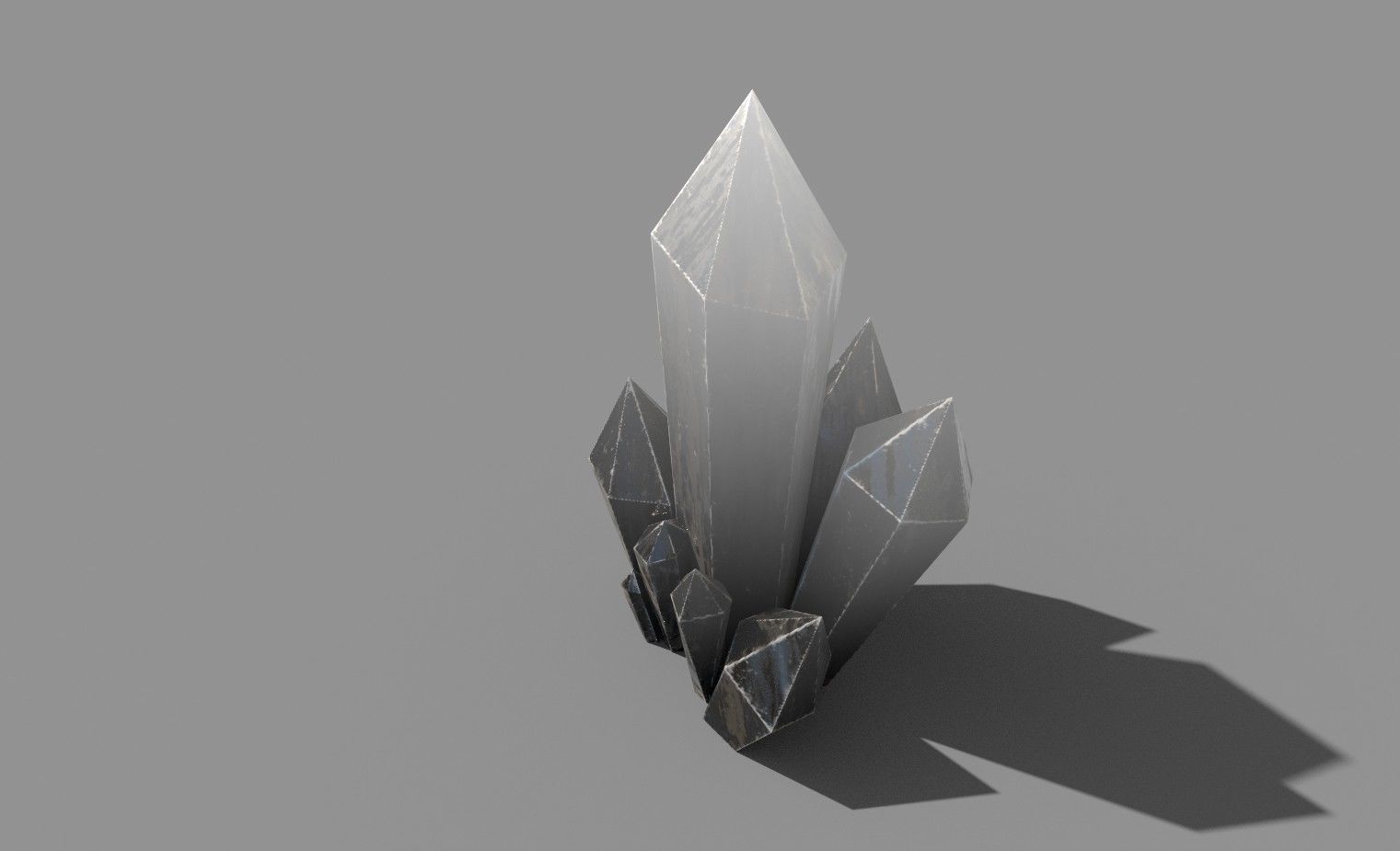 Crystal Low-poly crystals Low-poly 3D model_8