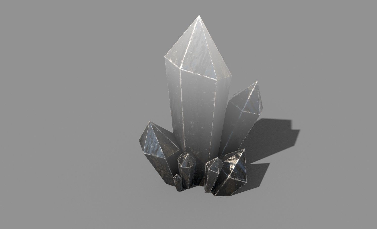 Crystal Low-poly crystals Low-poly 3D model_1