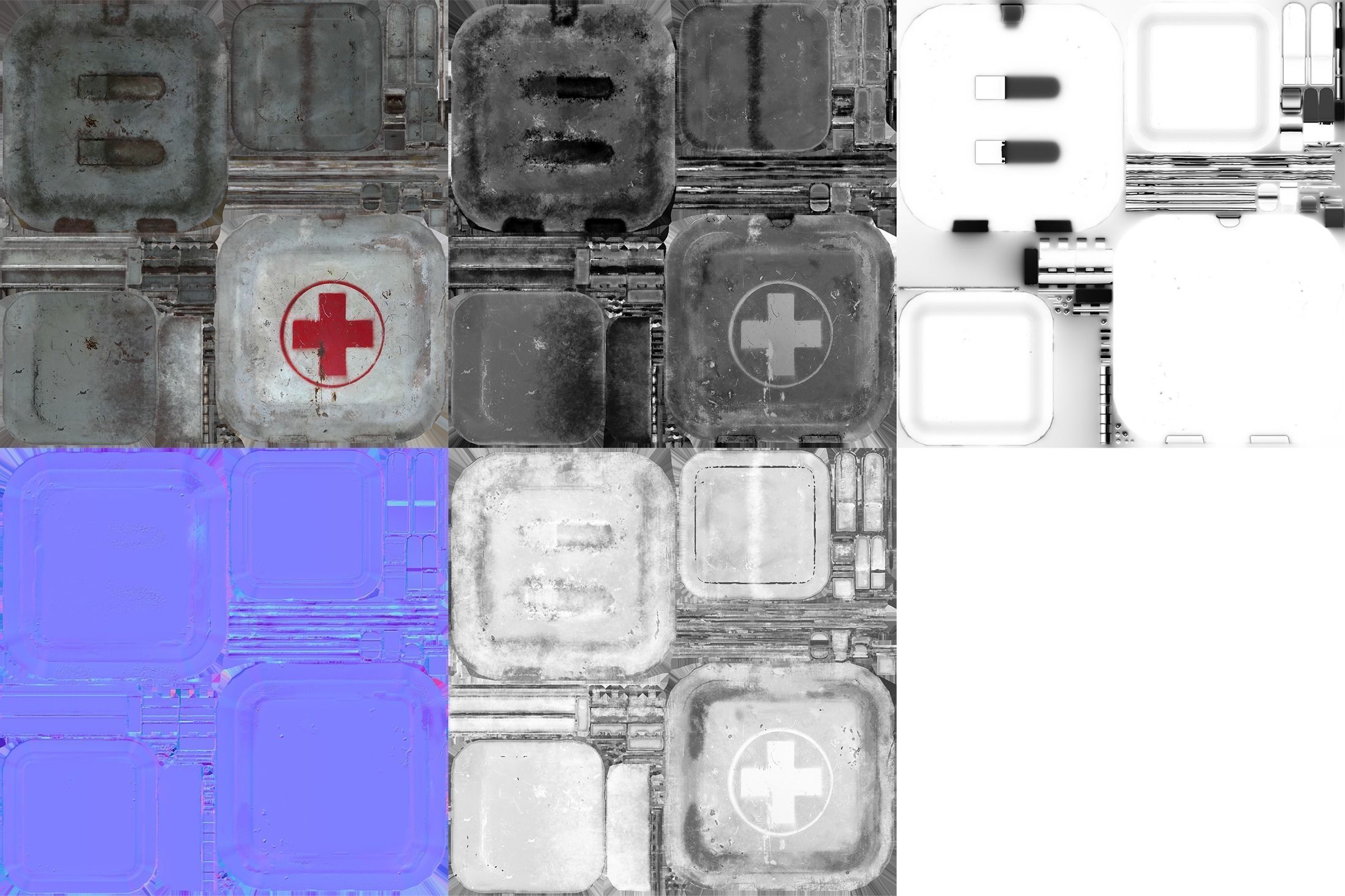 First aid kit  Low-poly 3D model_8