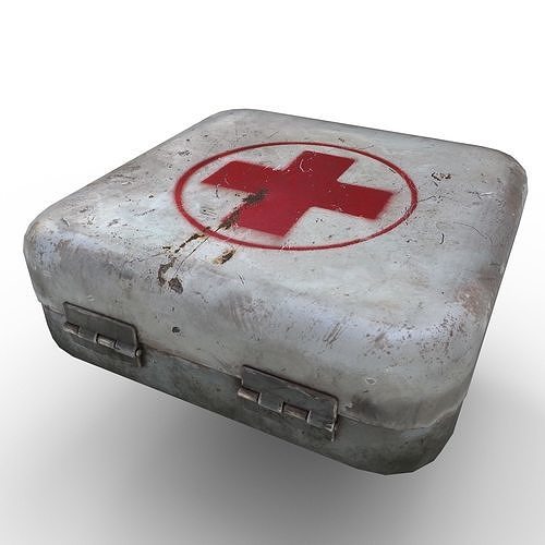 First aid kit  Low-poly 3D model
