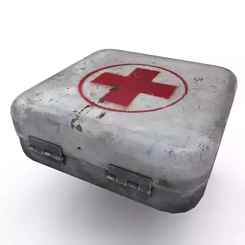 First aid kit  Low-poly 3D model