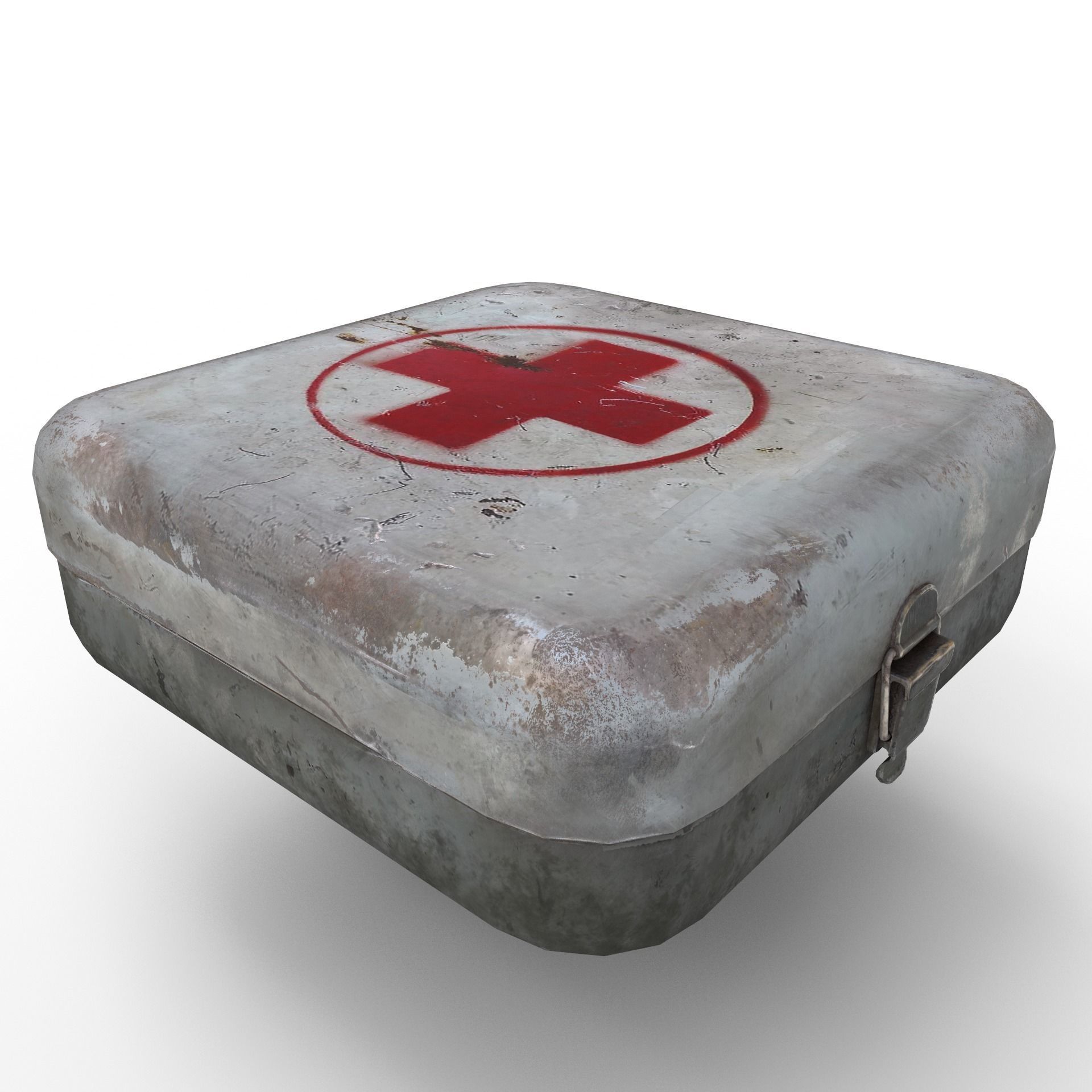 First aid kit  Low-poly 3D model_4