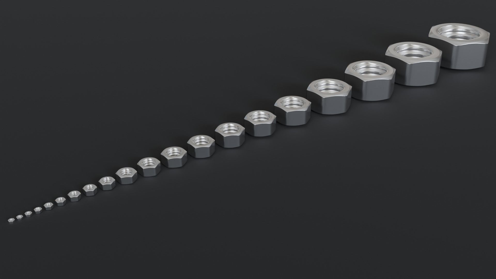 Nut Models Low-poly 3D model_2