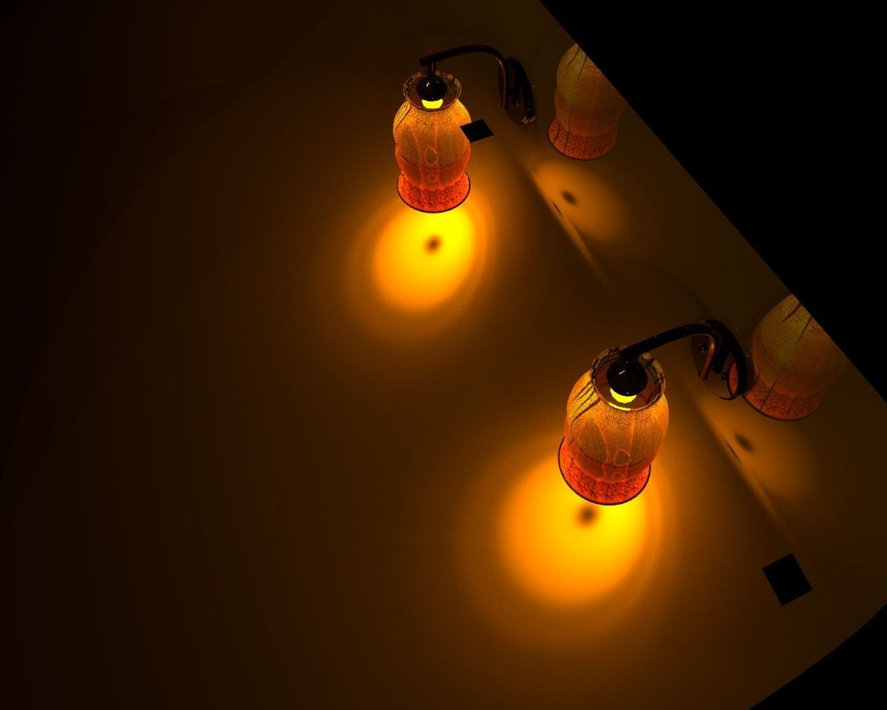 Modern Wall Light 3D model_3