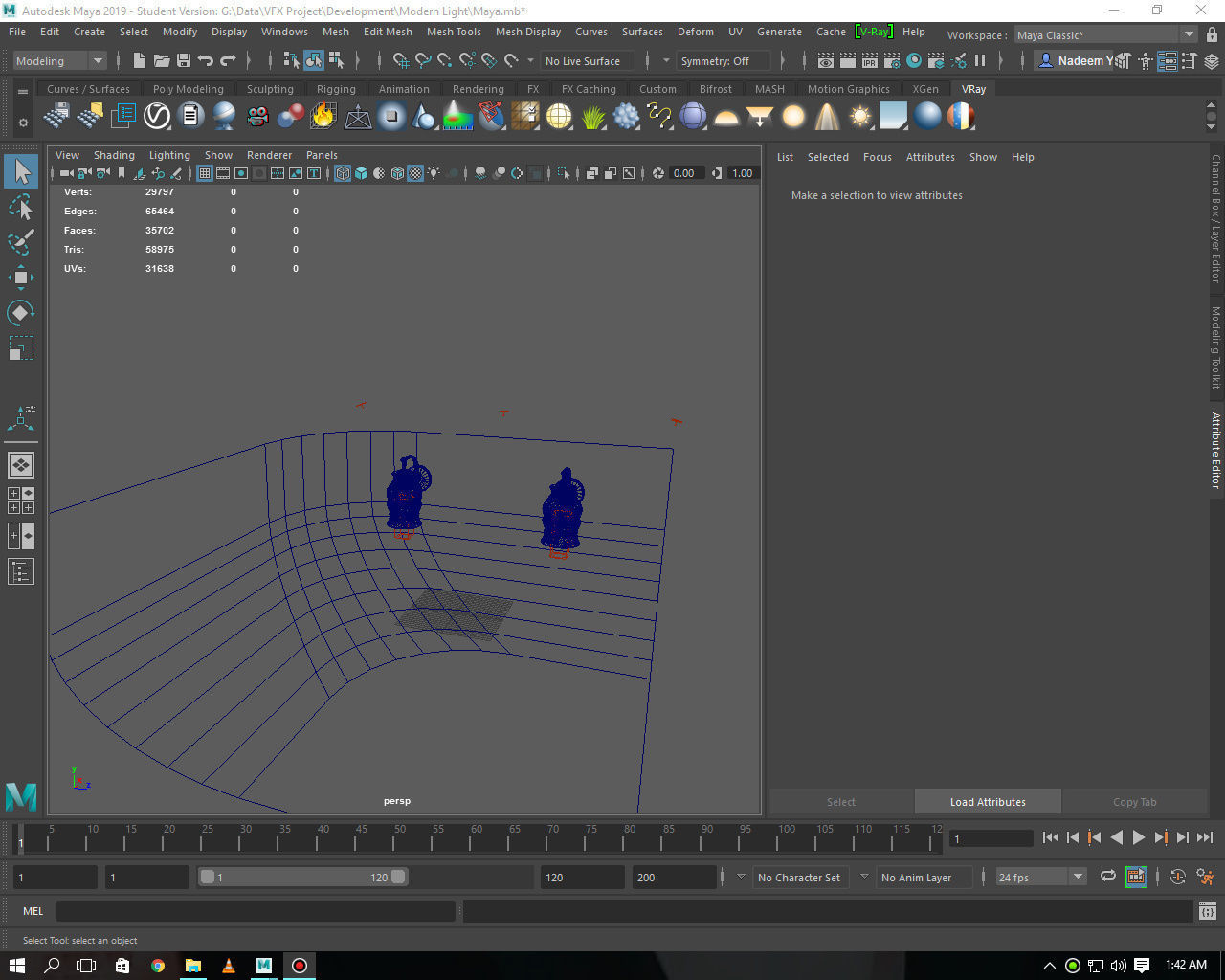 Modern Wall Light 3D model_5