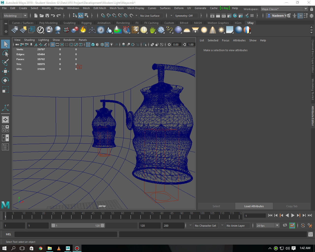 Modern Wall Light 3D model_7