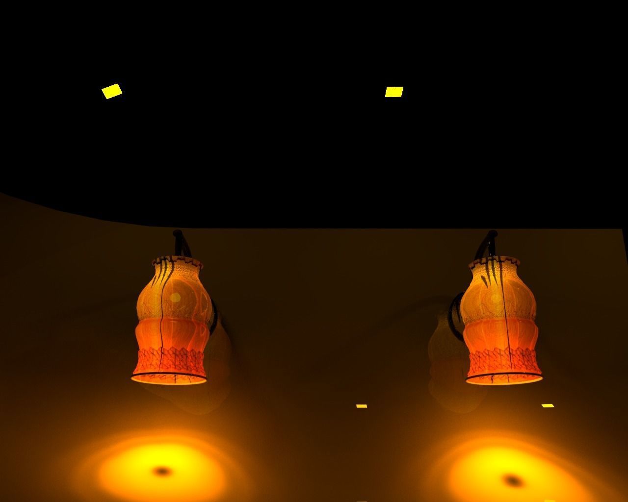 Modern Wall Light 3D model_2