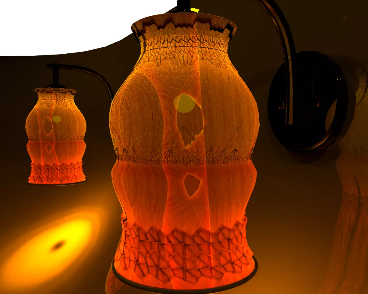 Modern Wall Light 3D model_0