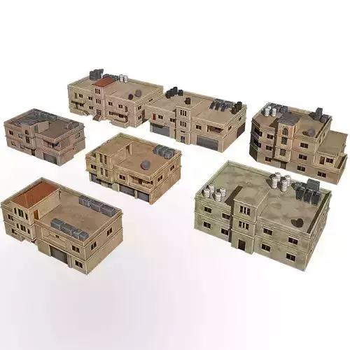 middle east buildings 4 3D model