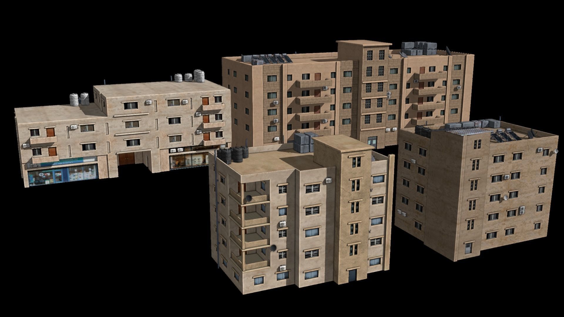 middle east buildings 5 3D model_2