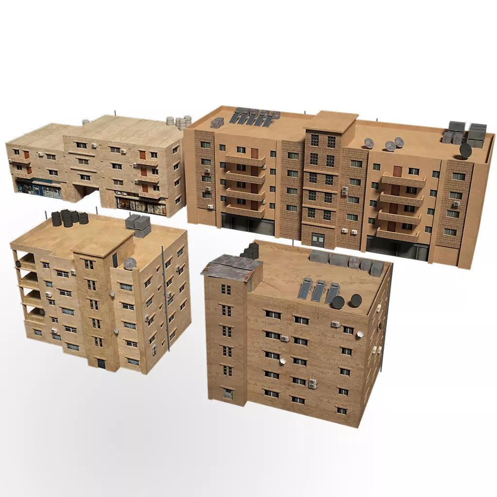 middle east buildings 5 3D model_0