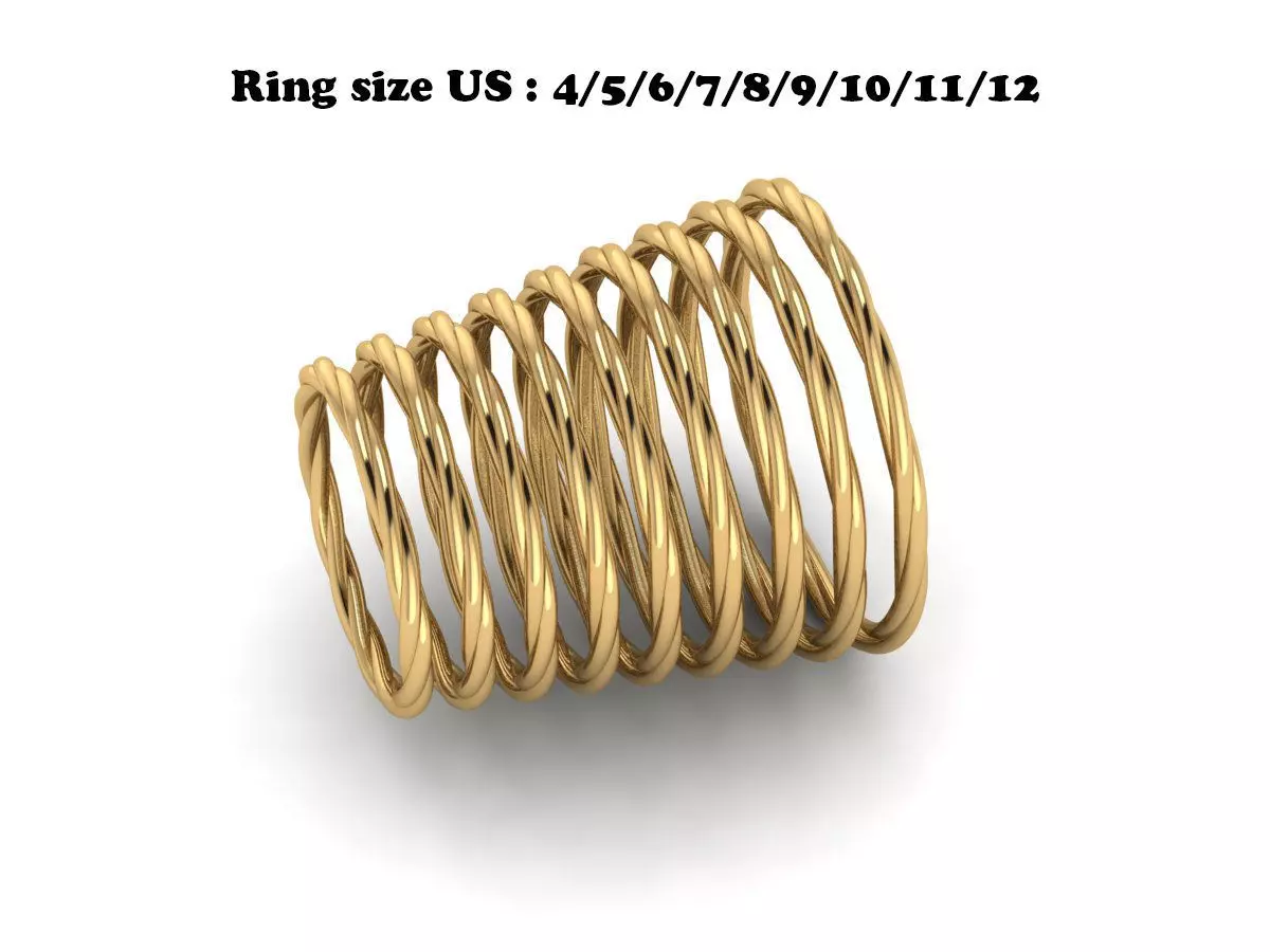 HELIX RING 3D print model 3D print model