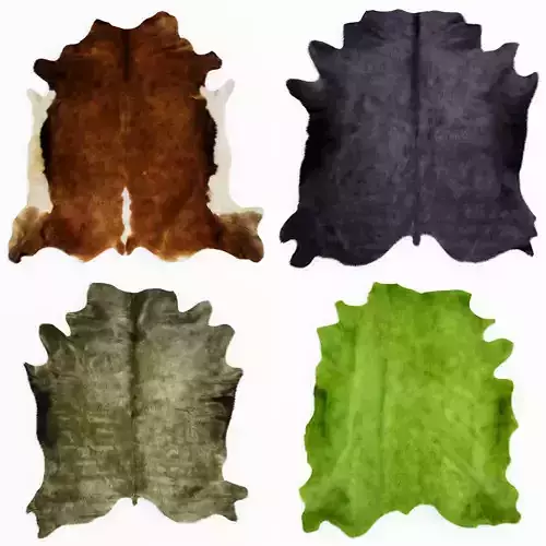 Four rugs from animal skins 06 3D model