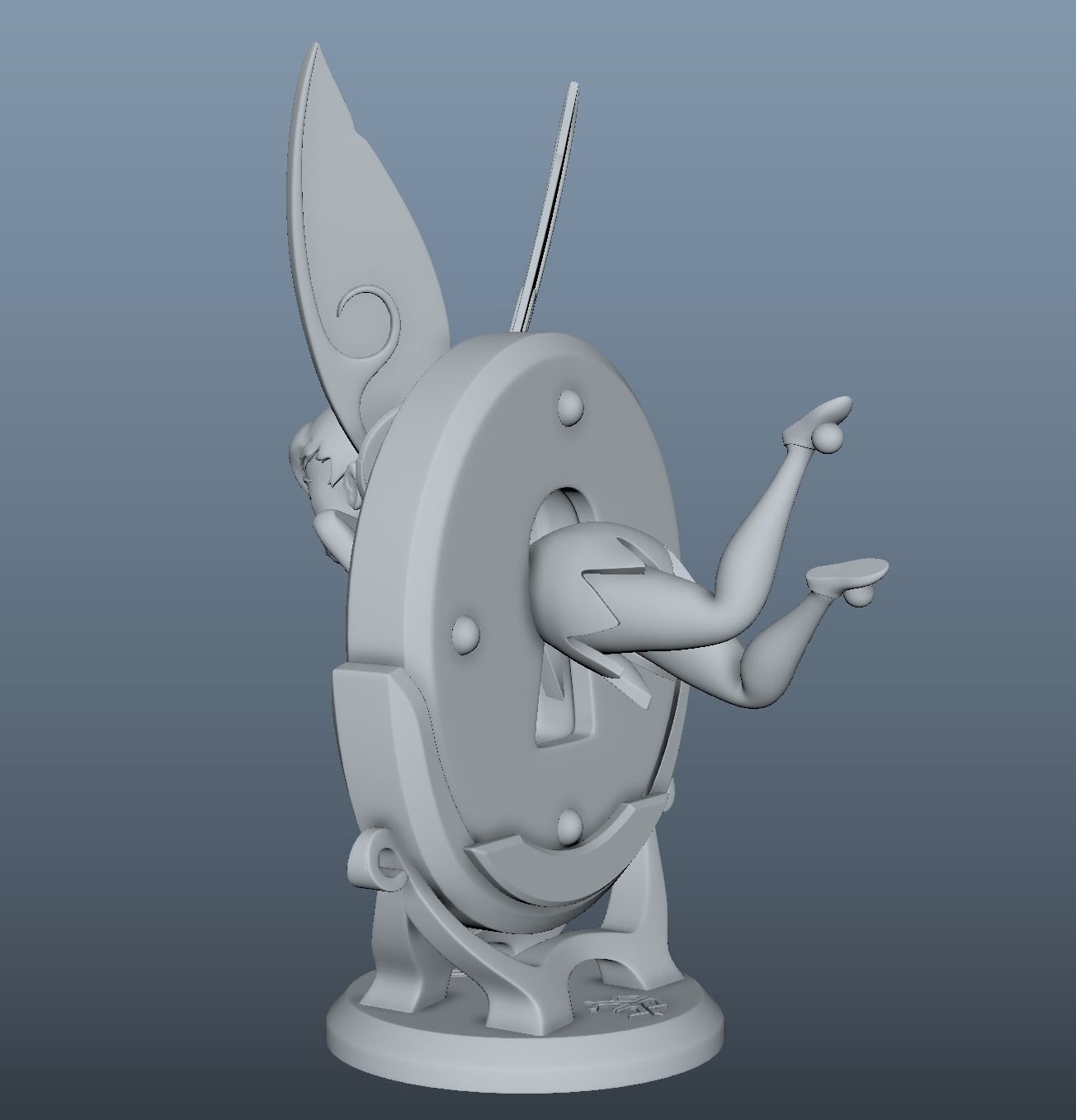 Tinkerbell Stuck in Keyhole 3D print model_7