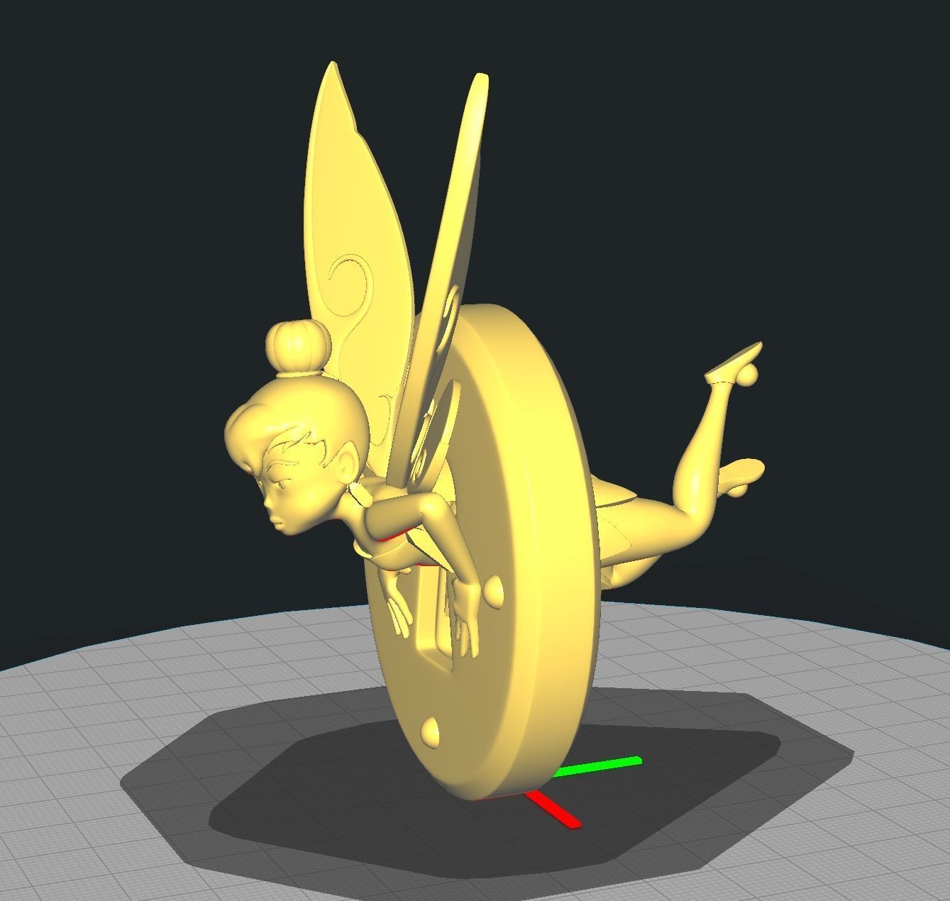 Tinkerbell Stuck in Keyhole 3D print model_1