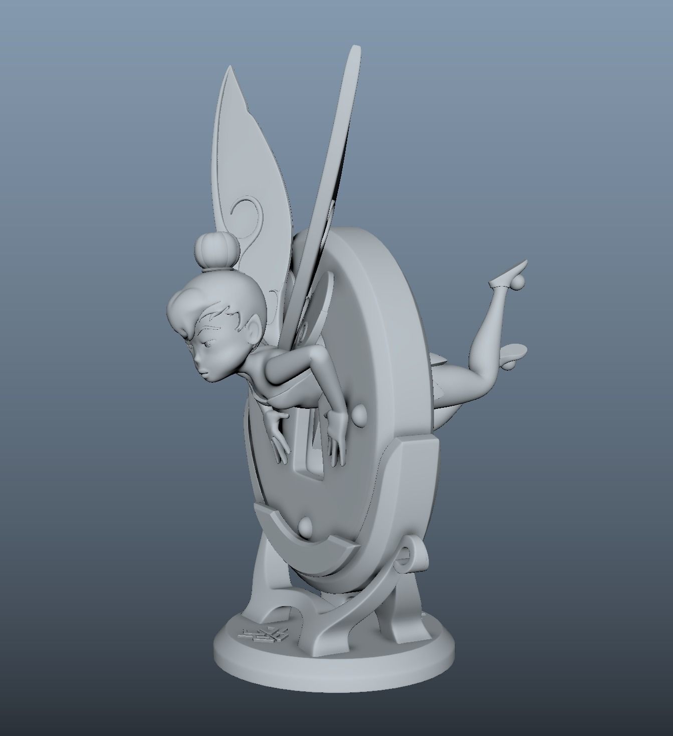 Tinkerbell Stuck in Keyhole 3D print model_6