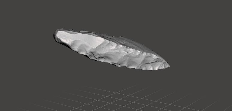 500 000 years old Acheulean hand-axe 3D model_7