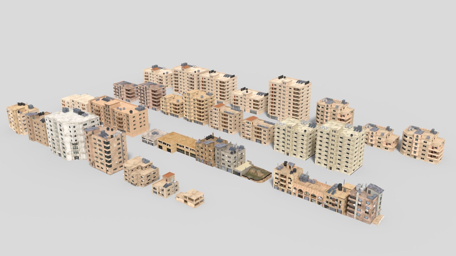 24 arabian middle east buildings 3D Model Collection_2