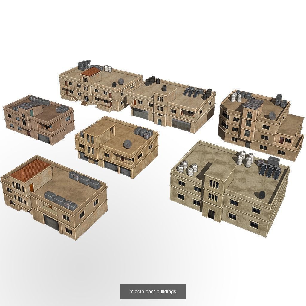 24 arabian middle east buildings 3D Model Collection_7