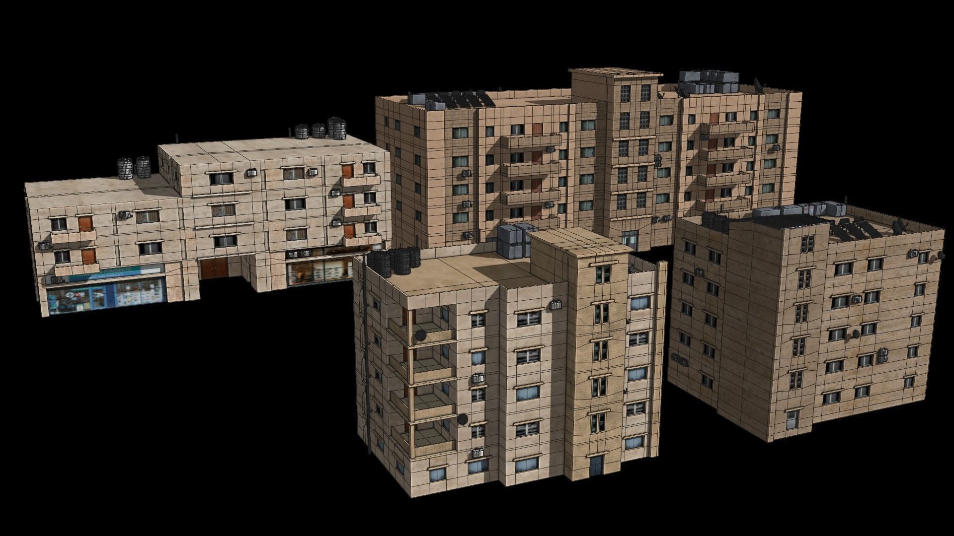 24 arabian middle east buildings 3D Model Collection_12