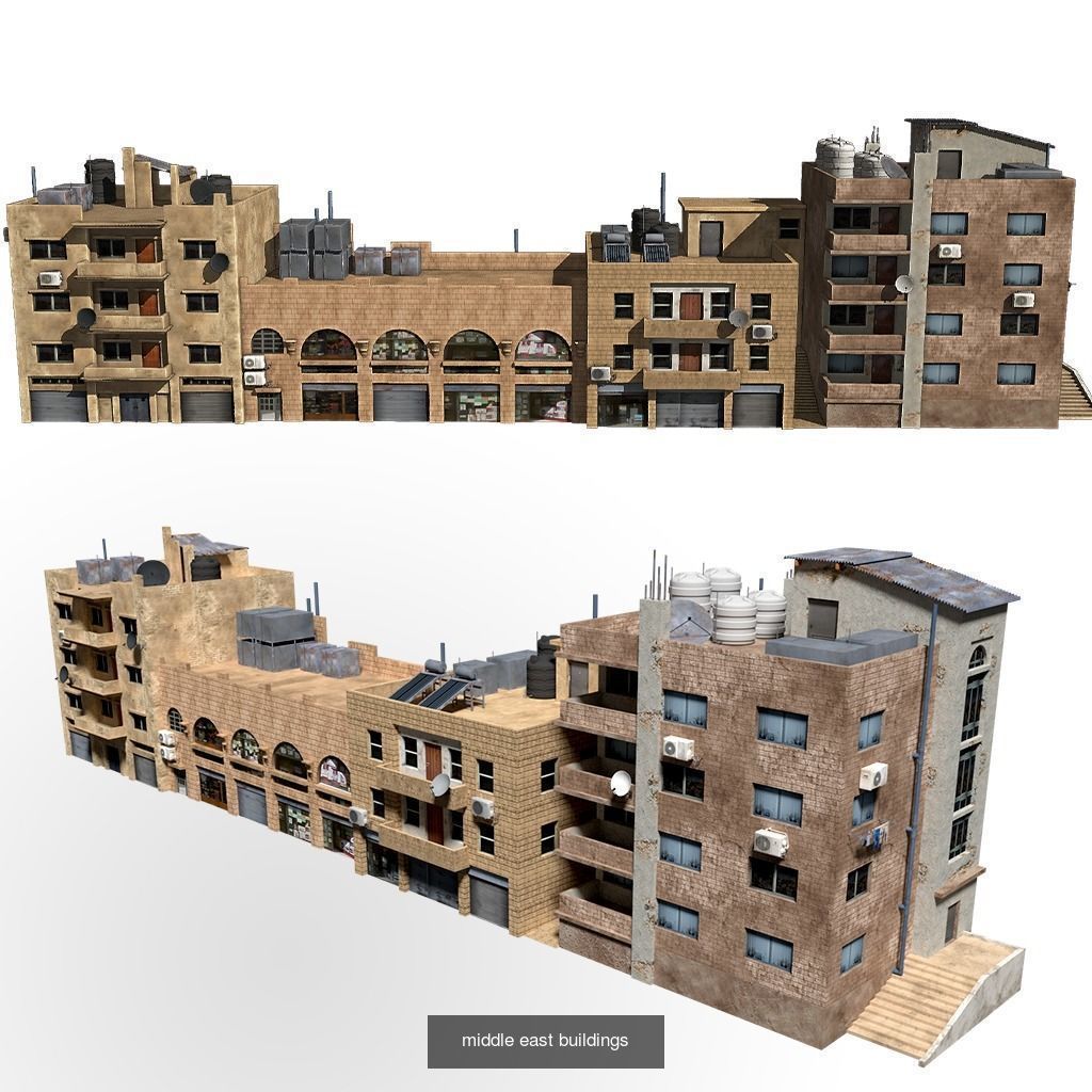 24 arabian middle east buildings 3D Model Collection_5