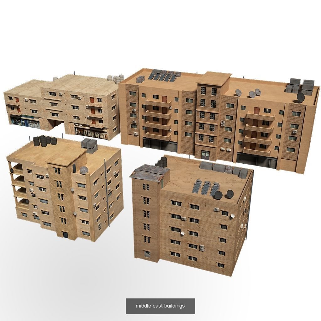 24 arabian middle east buildings 3D Model Collection_8