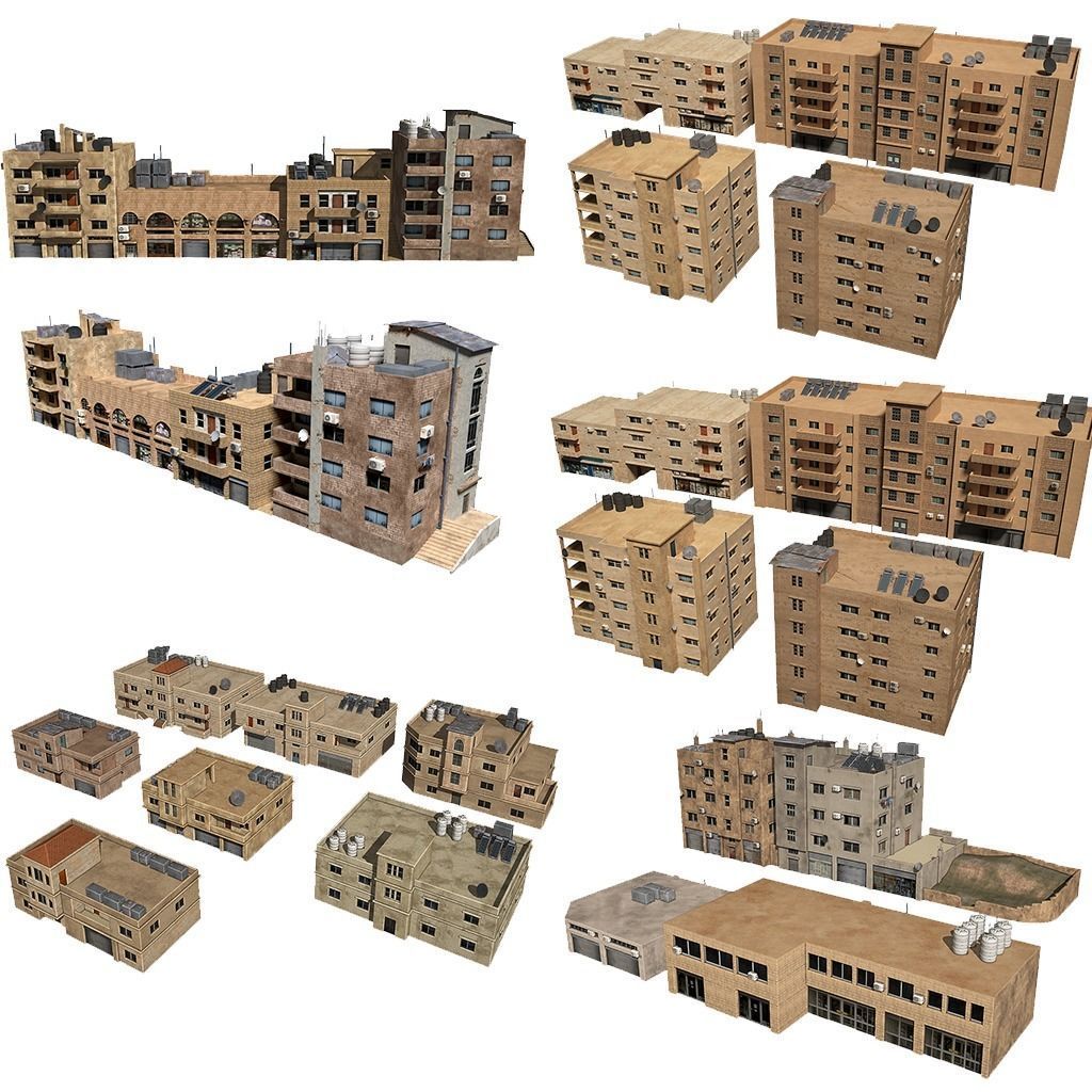 24 arabian middle east buildings 3D Model Collection_3
