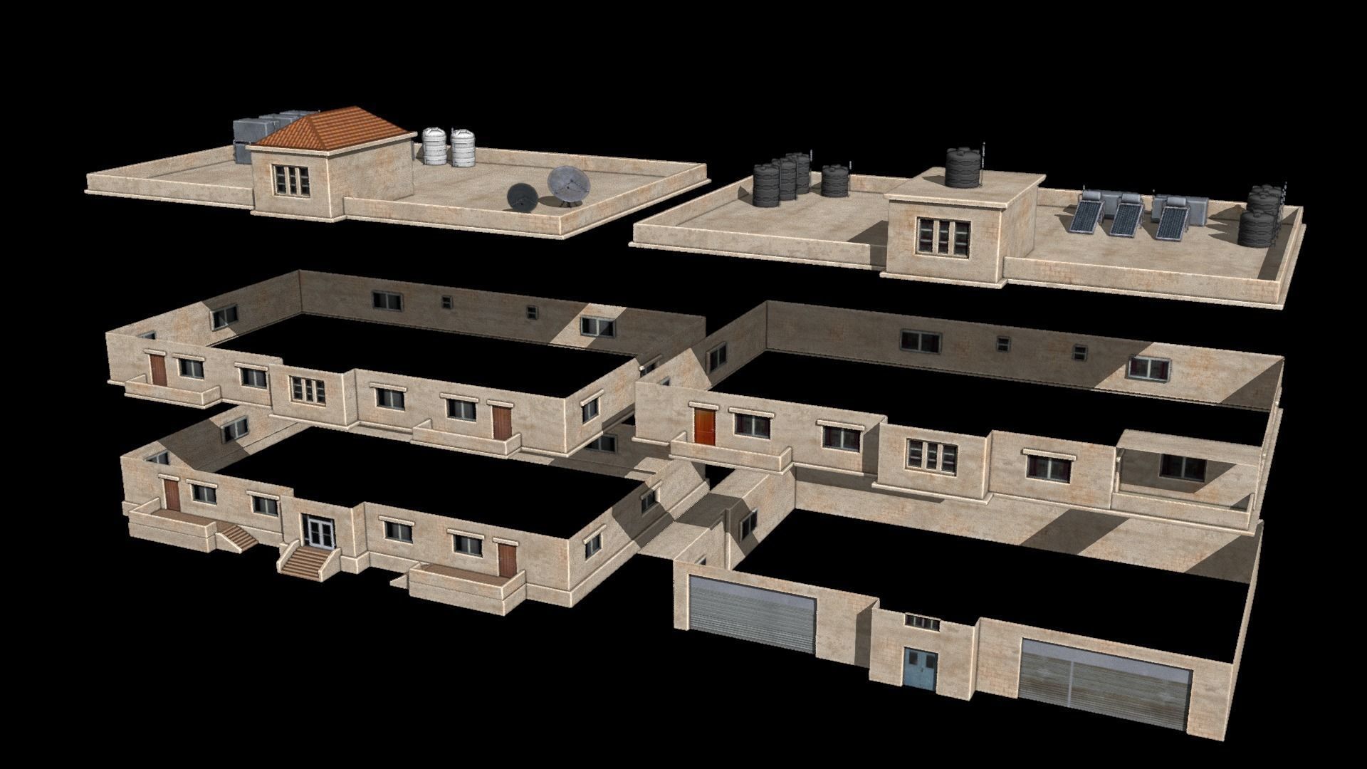 24 arabian middle east buildings 3D Model Collection_16