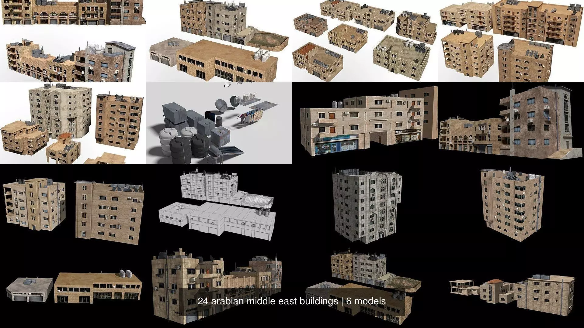24 arabian middle east buildings 3D Model Collection_1