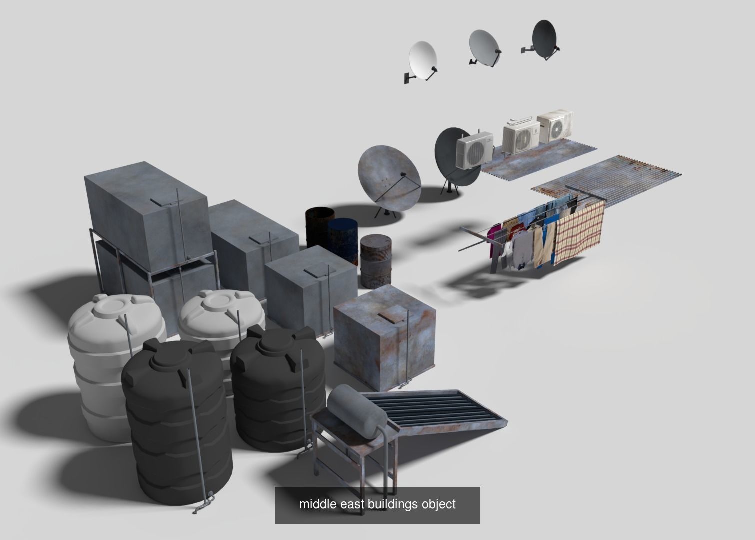 24 arabian middle east buildings 3D Model Collection_4