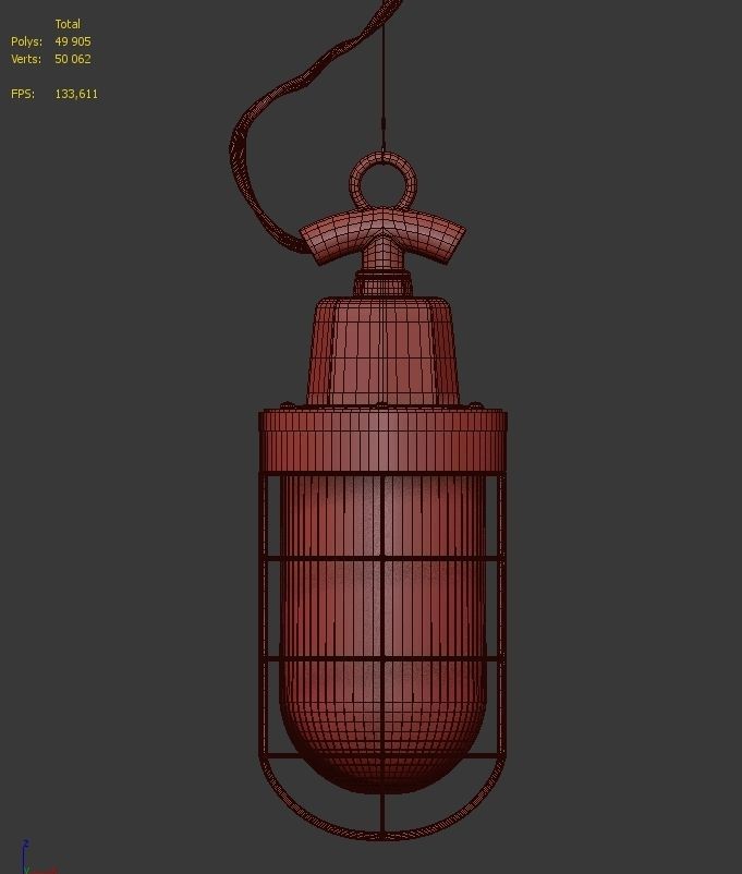 Hanging lamp Romatti Pack-alum 3D model_4