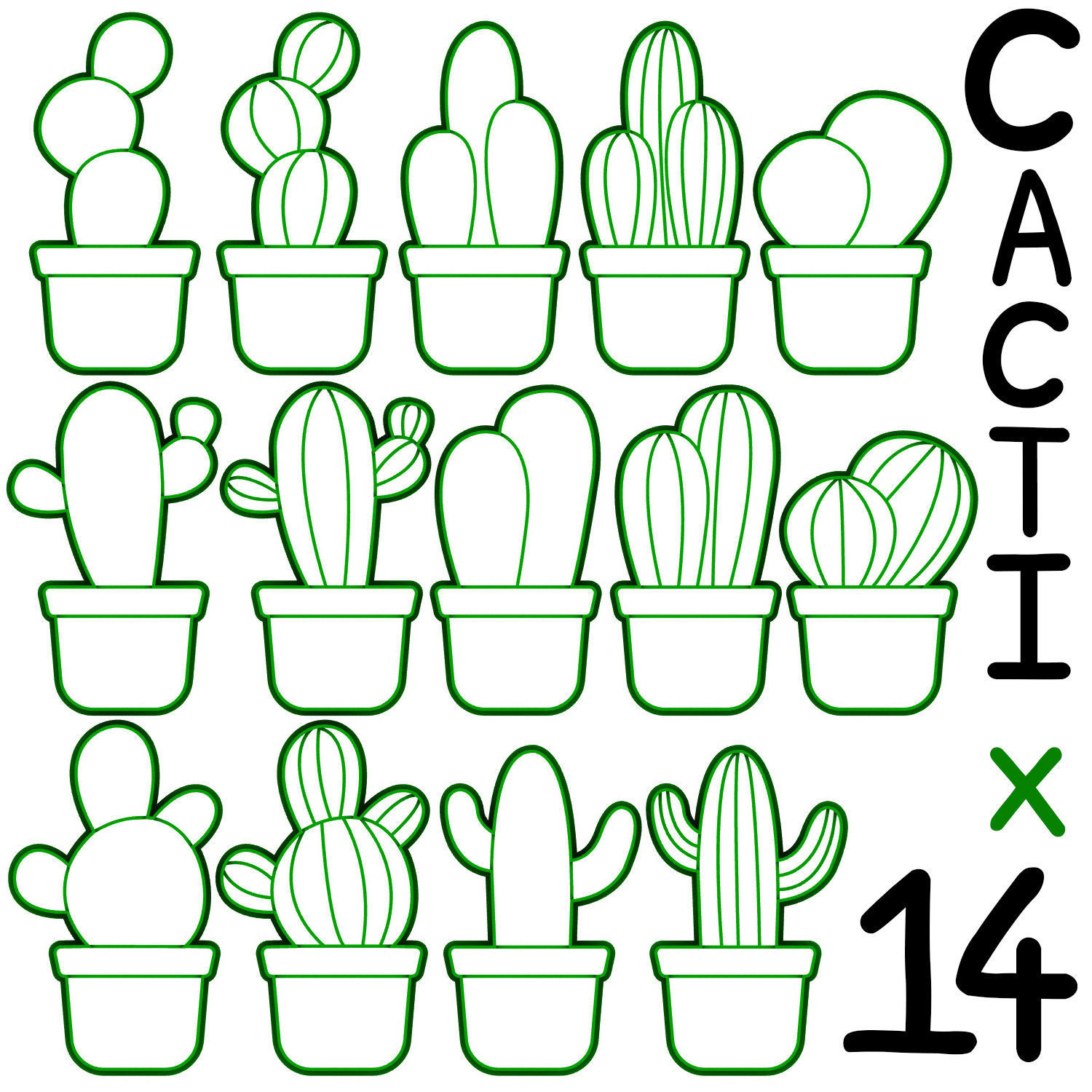 Cactus cookie cutter cacti