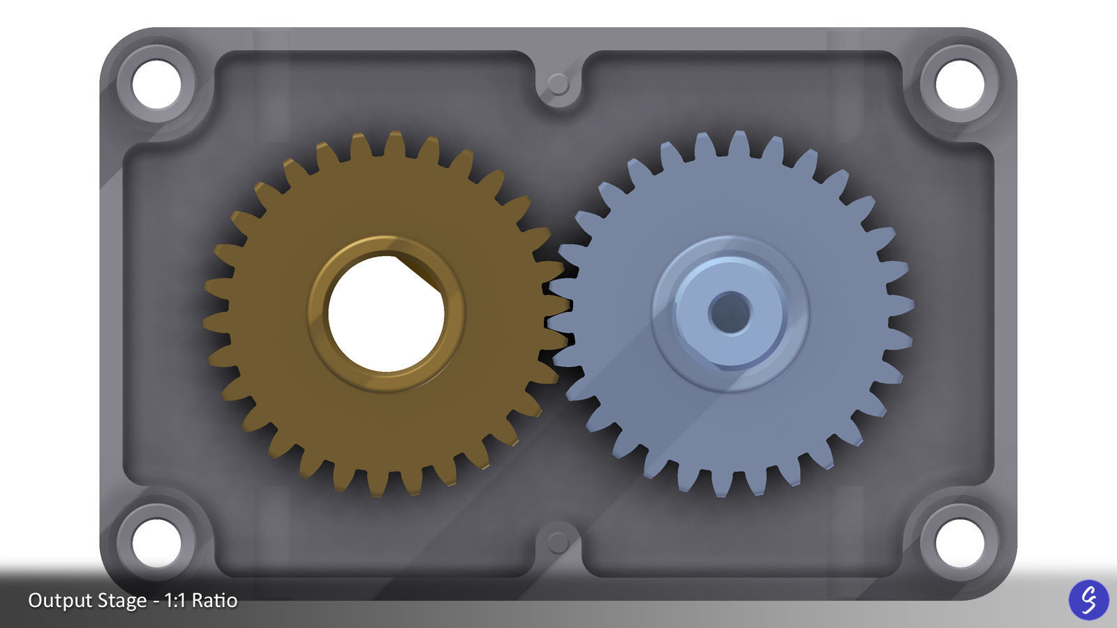 Configurable Multi-Stage Parallel Gearbox 3D print model_44