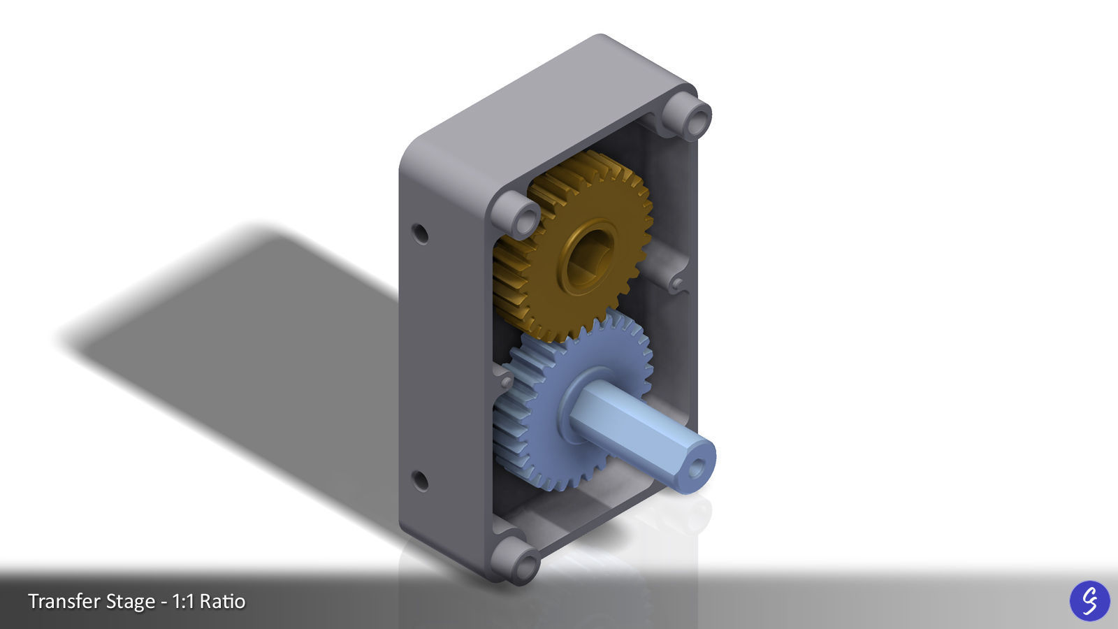 Configurable Multi-Stage Parallel Gearbox 3D print model_34