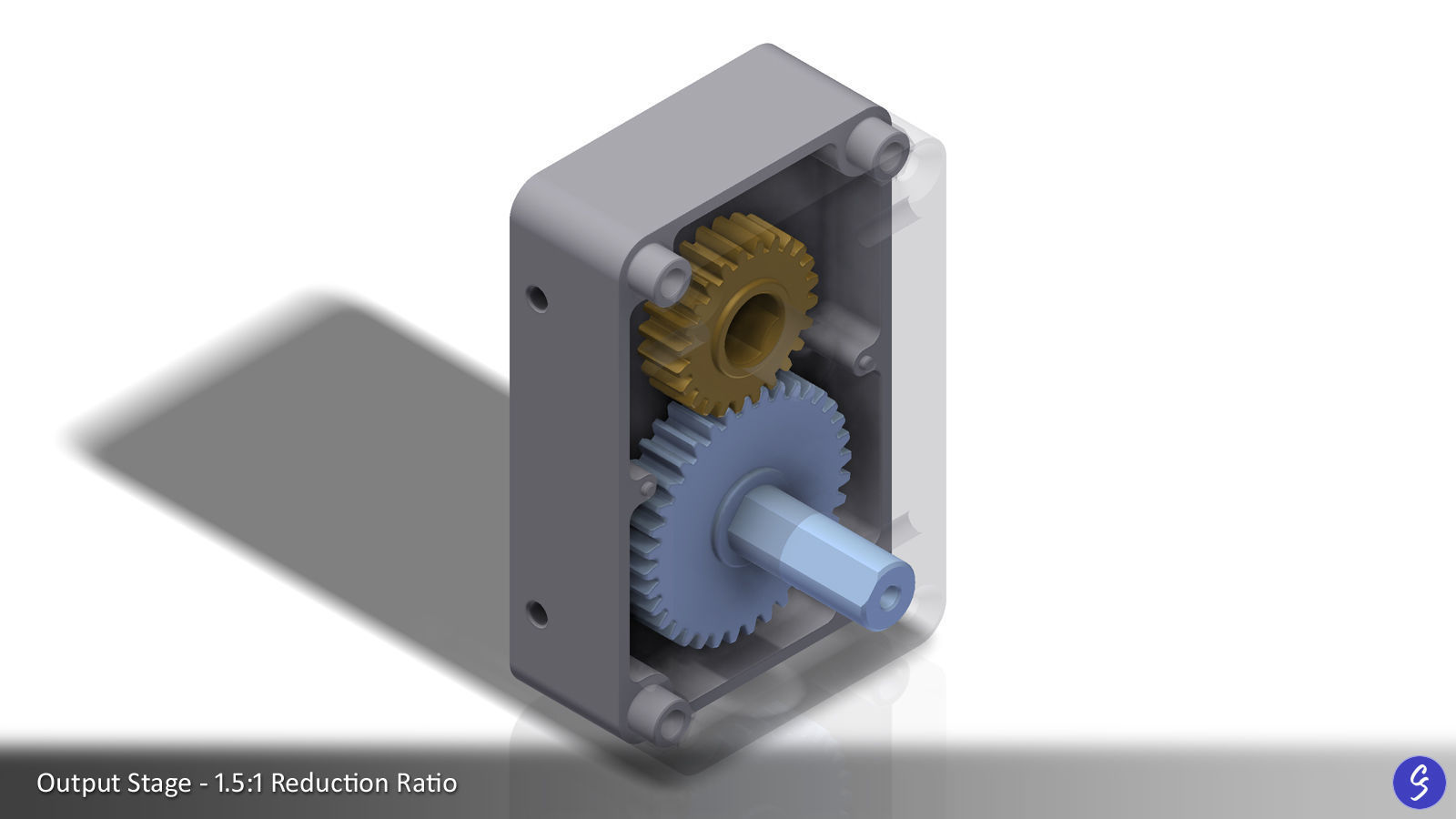 Configurable Multi-Stage Parallel Gearbox 3D print model_46