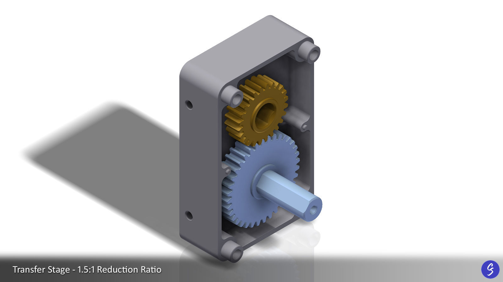 Configurable Multi-Stage Parallel Gearbox 3D print model_37