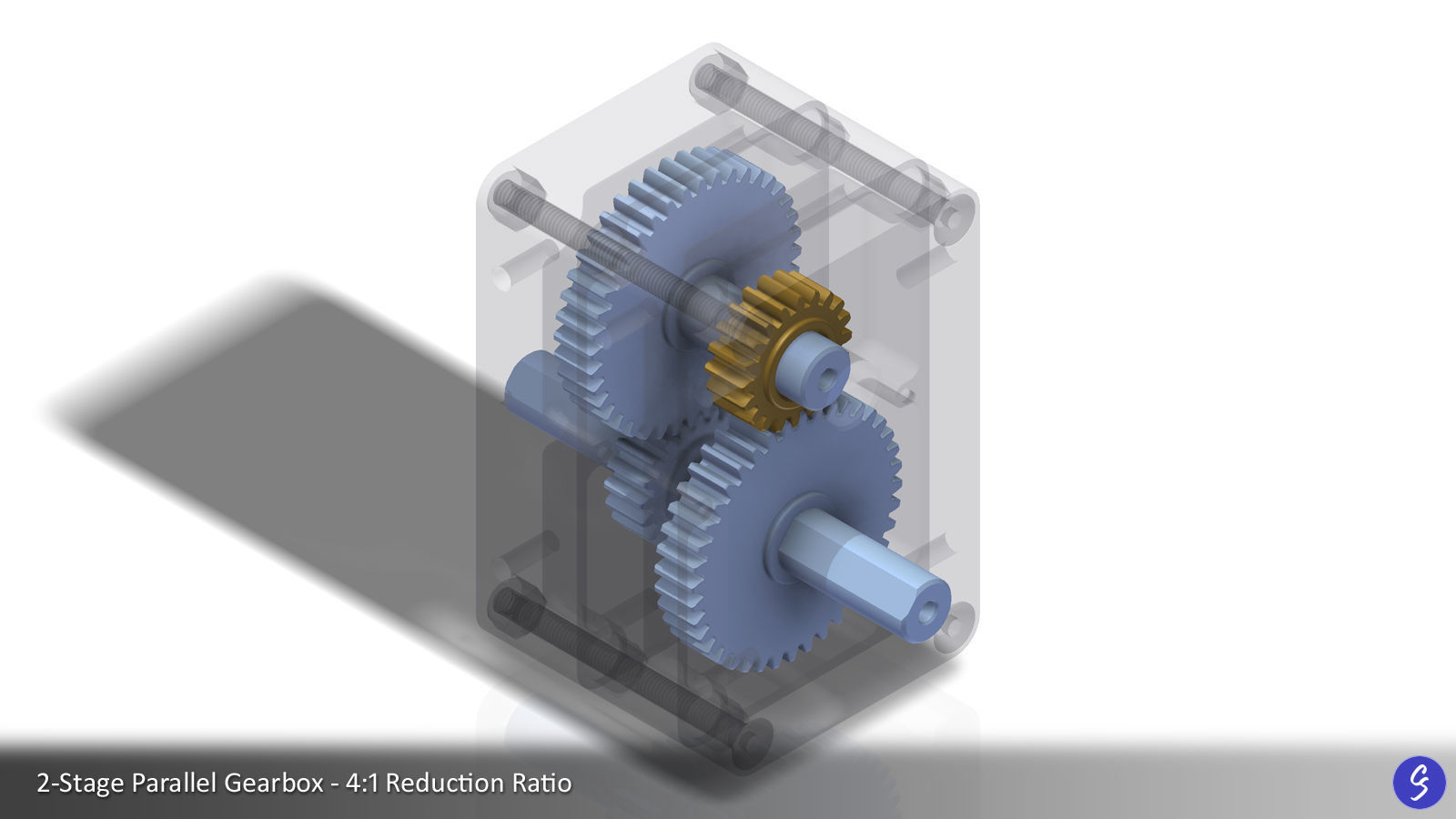 Configurable Multi-Stage Parallel Gearbox 3D print model_16