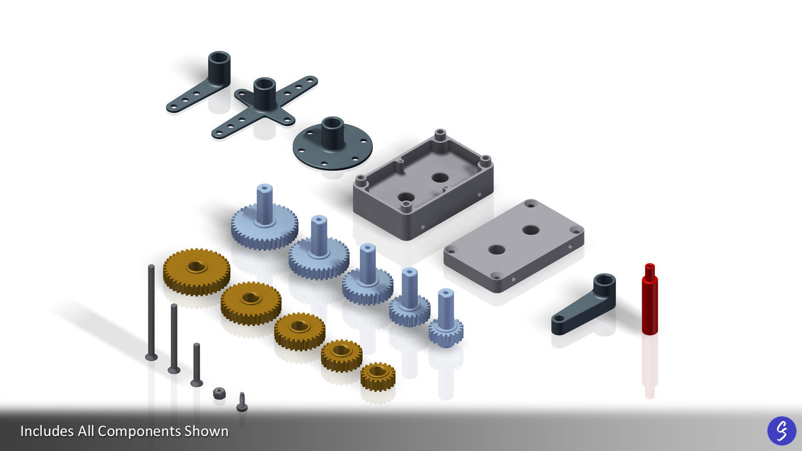 Configurable Multi-Stage Parallel Gearbox 3D print model_89