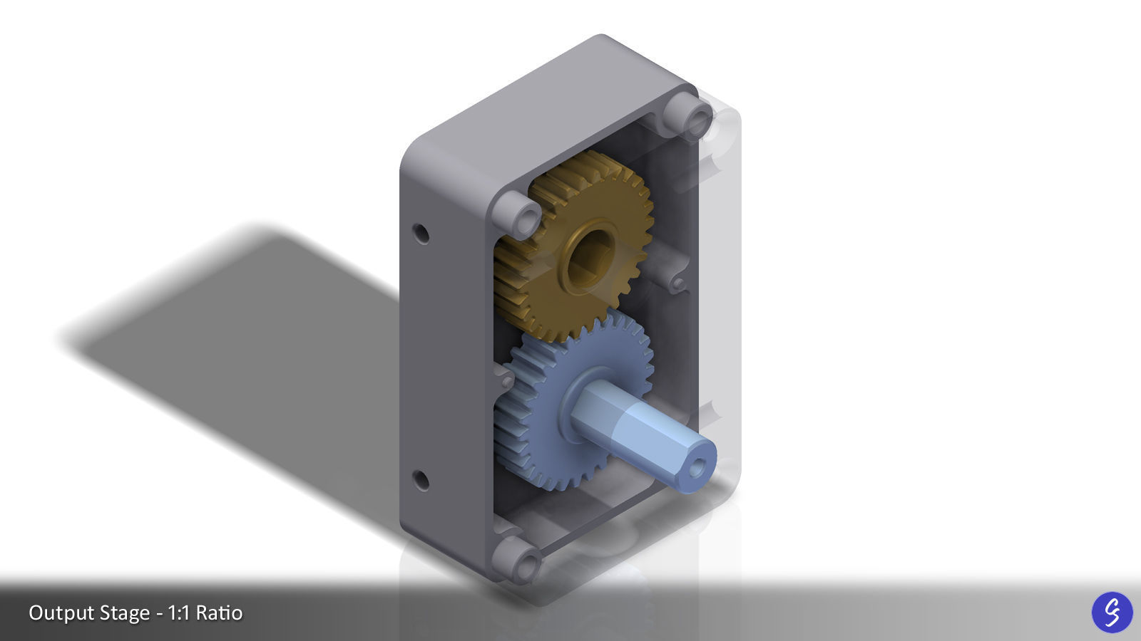 Configurable Multi-Stage Parallel Gearbox 3D print model_43