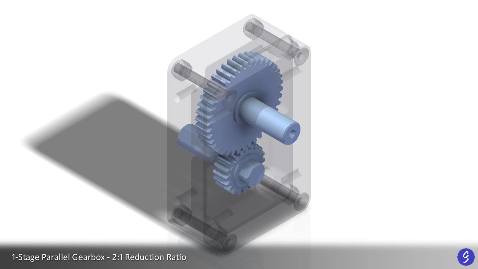 Configurable Multi-Stage Parallel Gearbox 3D print model_10