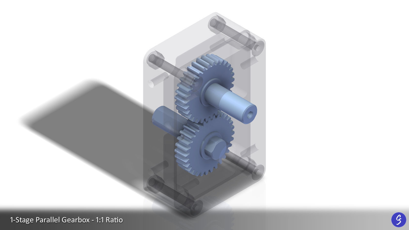Configurable Multi-Stage Parallel Gearbox 3D print model_4