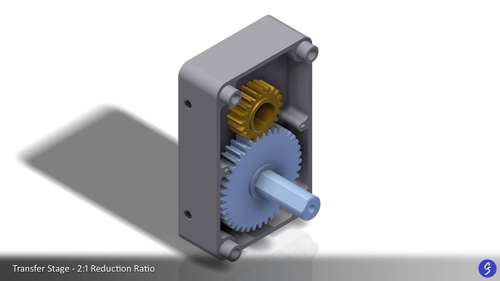 Configurable Multi-Stage Parallel Gearbox 3D print model_40
