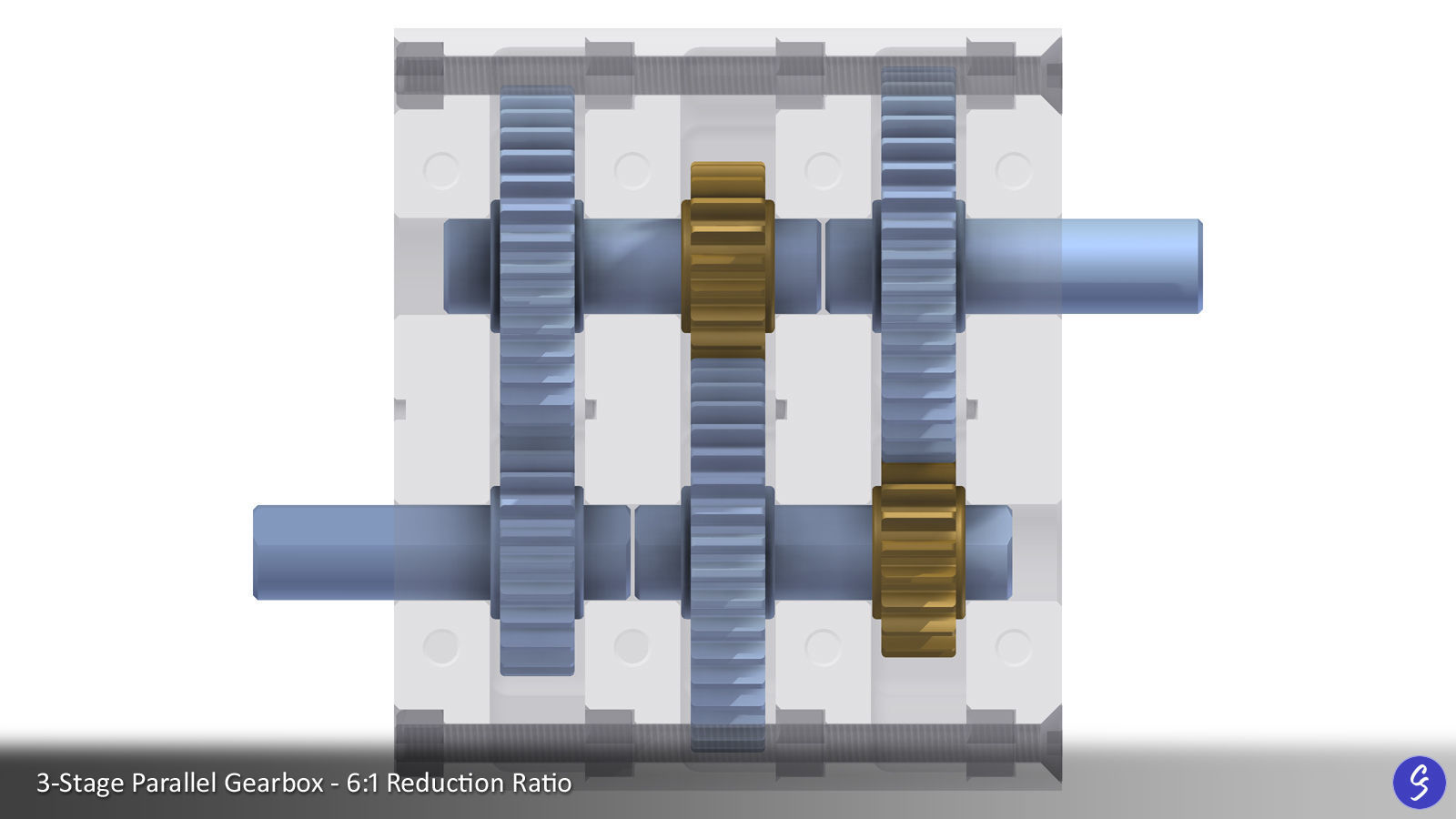 Configurable Multi-Stage Parallel Gearbox 3D print model_20