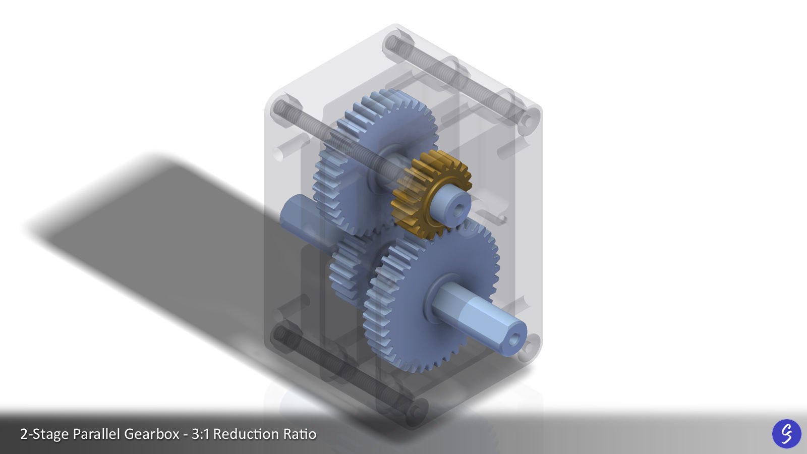 Configurable Multi-Stage Parallel Gearbox 3D print model_13