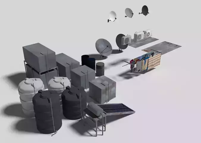 middle east buildings object 3D model