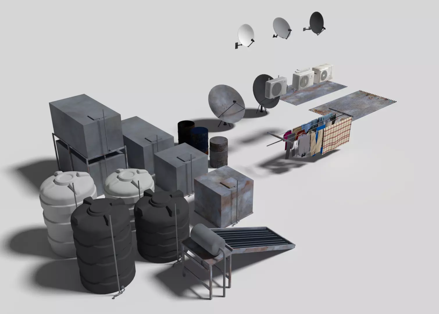 middle east buildings object 3D model_0