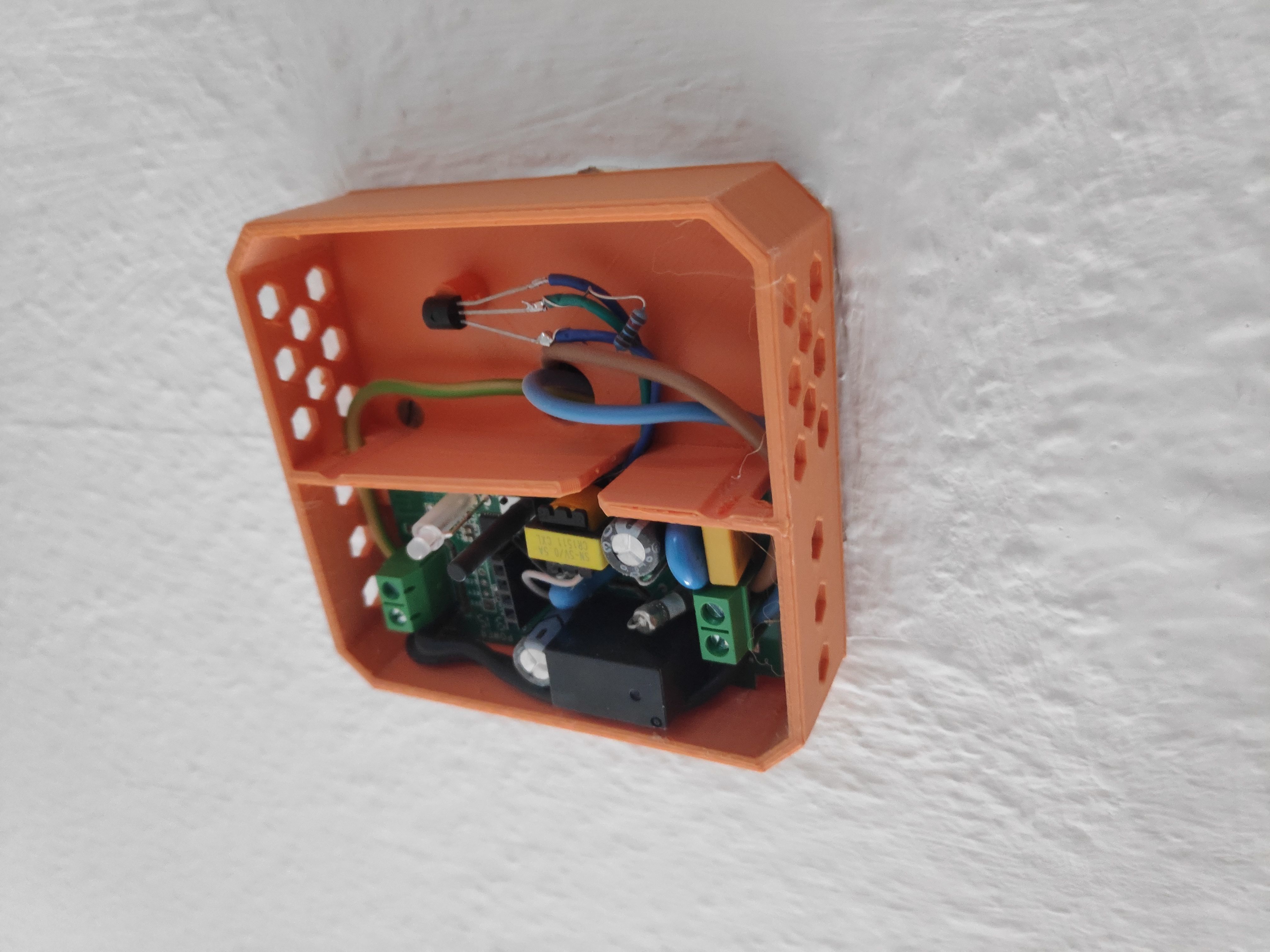 Homeassitant Sonoff Basic BME280 Dallas flush box mount 3D print model_3